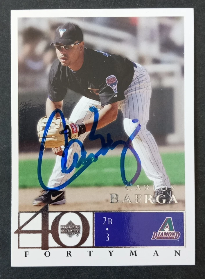 2003 Upper Deck (40 man) SIGNED: Carlos Baerga, DIAMONDBACKS #509 - Image 1 of 1