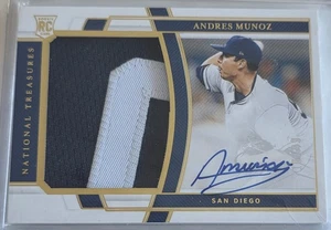 ANDRES MUNOZ 2020 National Treasures Rookie Material Signature Gold /49 #202 RC - Picture 1 of 4