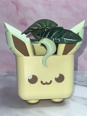 Cubo Leafeon Pokemon Flor Suculenta Maceta Maceta Impreso en 3D Multicolor WYSIWYG Foto 1 de 4