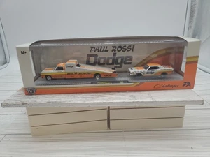 M2 MACHINES 1974 DODGE RAMP TRUCK & 1970 DODGE CHALLENGER TA PAUL ROSSI HAULERS - Picture 1 of 8