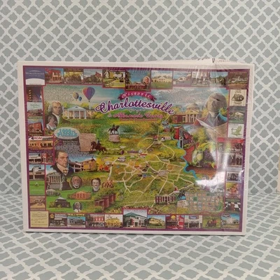 White Mountain Puzzle Historic Charlottesville, Virginia #195 NEW & SEALED - Image 1 of 4