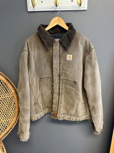 Chaqueta de Colección Carhartt Arctic Acolchada Forrada Talla 2XL Cuello Pana Golpeado - Imagen 1 de 10