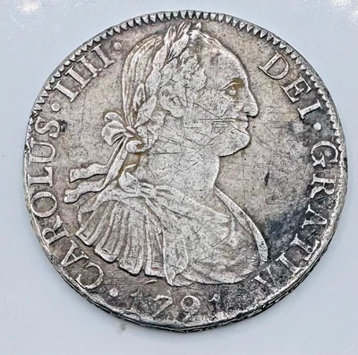 1791 Mexico 8 Reales Carolus IIII Silver Coin - Image 1 of 2