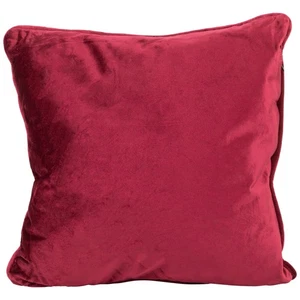 Northlight 17" Red Plush Velvet Square Throw Pillow - Picture 1 of 5
