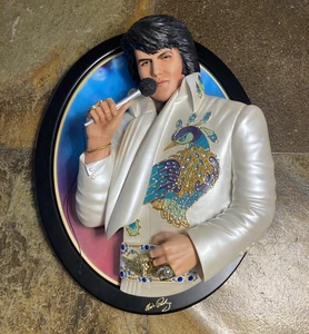 Seltene Bradford Exchange 2010 Elvis "Living Legend" limitierte Auflage 3D Wandrelief - Bild 1 von 5