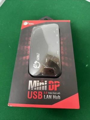 SIIG Mini-DP Video Dock with USB 3.0 LAN Hub - Black New Sealed - Image 1 of 4