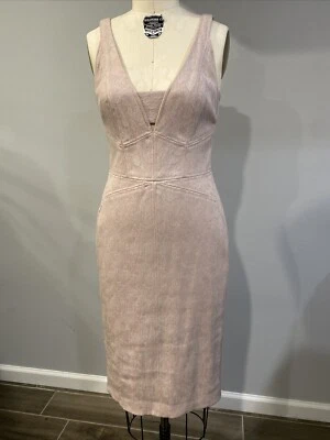 Vestido midi de fiesta de cóctel rosa claro de J.Mendel. Talla 6/8 Foto 1 de 4