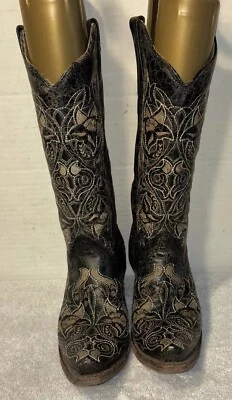 Botas Corral Vintage Mujer Bordadas Florales Talla 6.5 M A1950 Foto 1 de 4