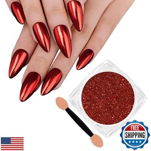 SIUSIO Chrome Nail Powder, Metallic Mirror Effect Chrome Powder Holographic S - Picture 1 of 5