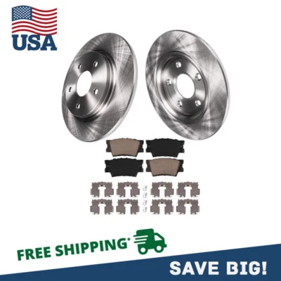 Rotores de freno traseros + pastillas de cerámica para Toyota Camry 2013-2018 Avalon 2012-2017 Foto 1 de 3