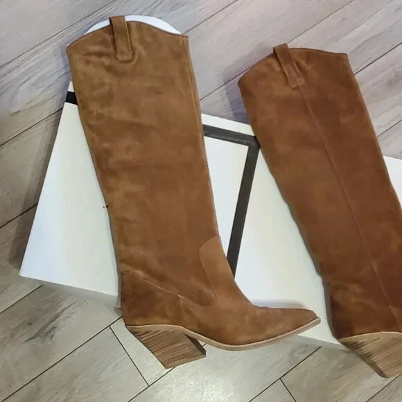 Bota de Vaquero Mujer Bronx Coñac Gamuza Cepillada Talla 40 Foto 1 de 4