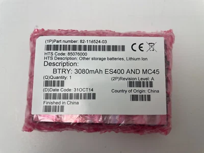 Batería Original Motorola 3080mAh para Zebra ES400 Symbol MC45 82-118524-03 Nueva Foto 1 de 3