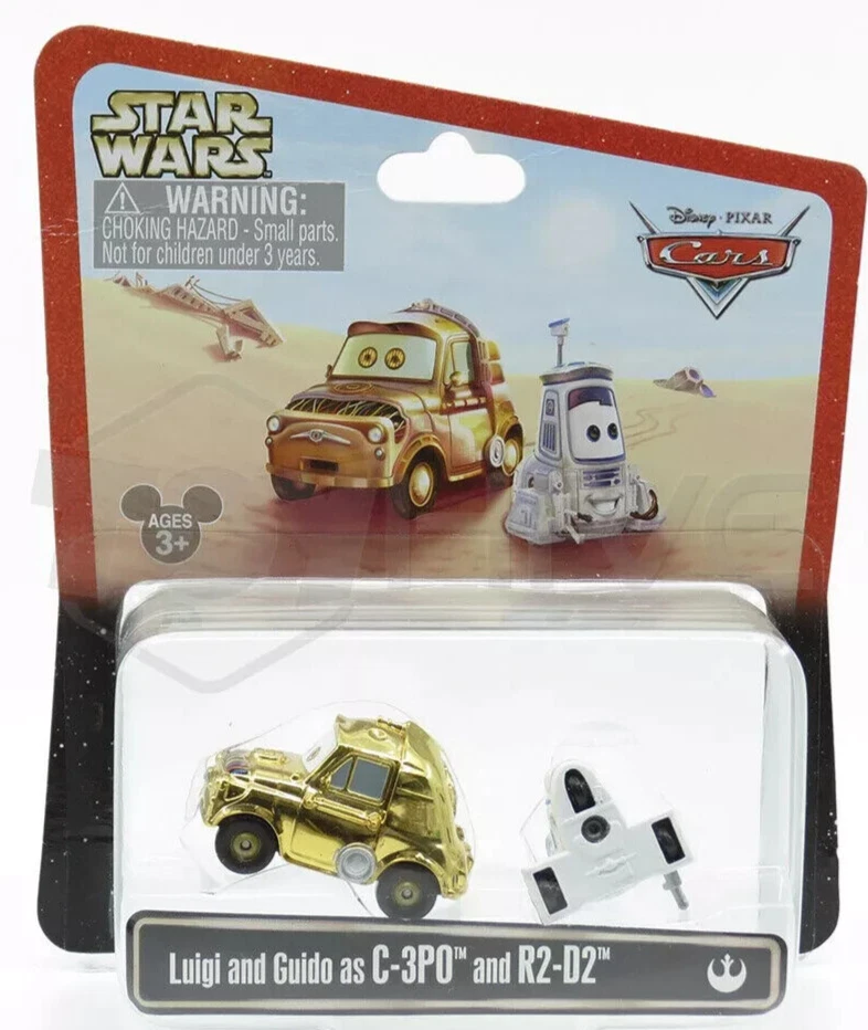 Disney Cars Luigi Guido  C-3PO R2-D2 Star Wars 1:55 Guido SIDEWAYS FREE SHIP! - Image 1 of 1