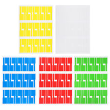 Self-Adhesive Cable Labels - 50 Sheets, Multi-Color