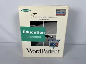 Vintage WordPerfect 6.0 Education Edition Six.O DOS - 1 Diskette Pack Unopened - Picture 1 of 7