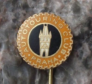 Vintage Auto Touring Caravan Club Autotouring Prague Czechoslovakia Pin Badge - Picture 1 of 2