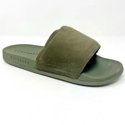 Sandalias STNDRD Estándar Los Ángeles Mónaco Gamuza Verde Oliva Para Hombre Foto 1 de 4