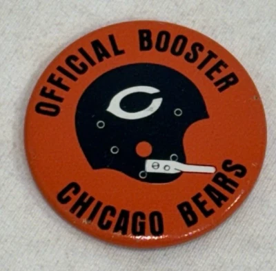 Vintage Button Pin Chicago Bears Official Booster Football NFL 1967 Heinz Foods - Image 1 of 4