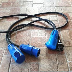 AS SCHWABE Camping CEE Set Adapter Schuko u. Verlängerung 1,5m H07RN-F, 3G2,5mm² - Bild 1 von 4