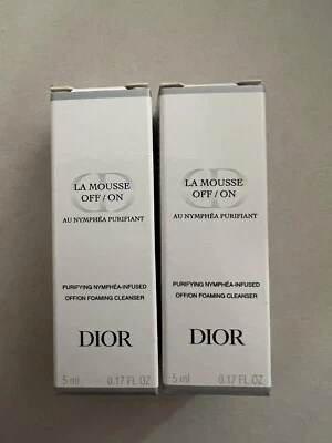 NEW NIB Dior La Mousse OFF/ON Foaming Face Cleanser Sample 5ml/0.17oz*2 - Image 1 of 4