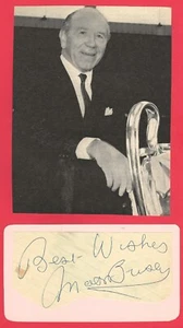 MATT BUSBY MANCHESTER UTD FC MGR 1945-1969 EX LIVERPOOL RARE ORIGINAL AUTOGRAPH - Picture 1 of 3