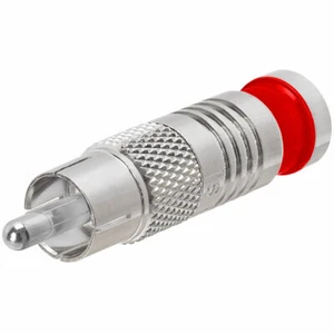 Conectores RCA de compresión Platinum Tools 18061 SealSmart para cable RG59 6 piezas rojo - Imagen 1 de 2