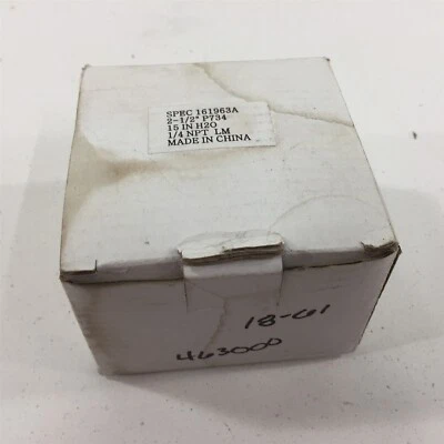 Ametek 165297 Vacuum Gauge 2-1/2" 15" H2O 1/4" NPT  - Image 1 of 4