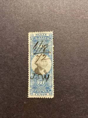 US Revenue Stamp # R116 60 Cent Revenue Used NG SCV $250 - Image 1 of 2