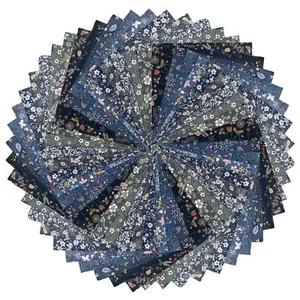 8"x 8" 50 PCS 100% Cotton Floral Fabric Squares Bundles Quilting Supplies for... - Picture 1 of 5