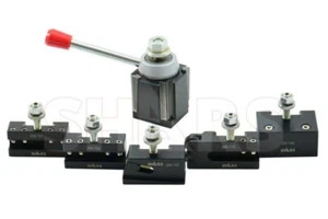 Shars 6 - 12" CNC AXA Wedge Quick Change Tool Post Set 250-111 + Certificate #} - Picture 1 of 11