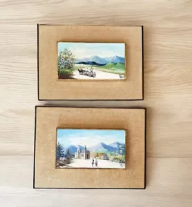 Vtg Oil Painting Southwest MexicanPaintings Framed and Signed Cruz~ Set Of 2 - Picture 1 of 5