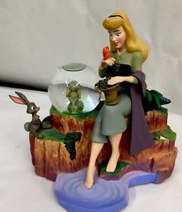 Disney Store Exclusive Rare Aurora & Forest Animal Friends Snow Globe  Read Desc - Picture 1 of 17