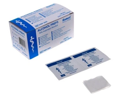 Romed Alkoholtupfer Alkoholpads | 65 x 30 mm 2-lagig | 50 x 100 = 5000 Stück - Bild 1 von 2