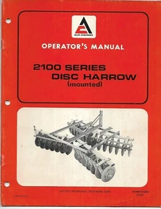 Manual del operador Allis-Chalmers serie 2100 rastra de disco (montado) - Imagen 1 de 3