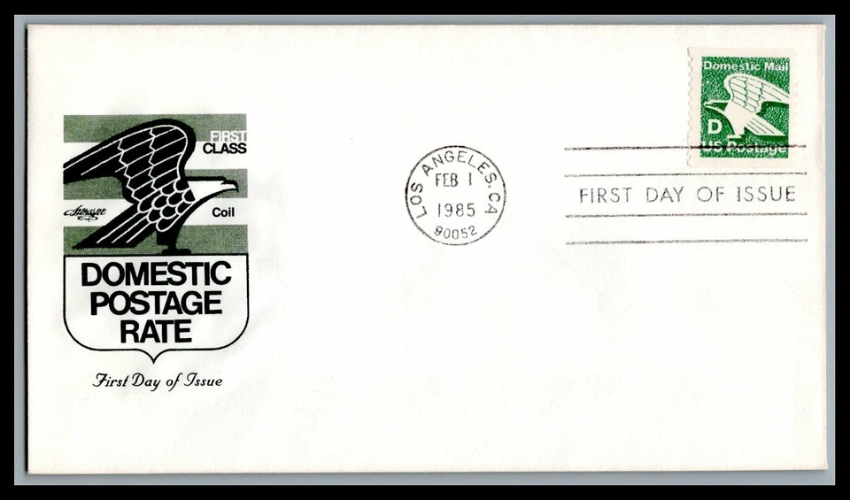 US FDC # 2112 "D" Rate Artmaster Coil  1985, 9g709 - Image 1 of 1