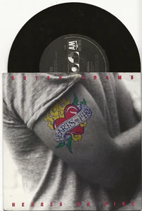 BRYAN ADAMS HEARTS ON FIRE RARE 1987 SINGLE FROM AUSTRALIA - Picture 1 of 2