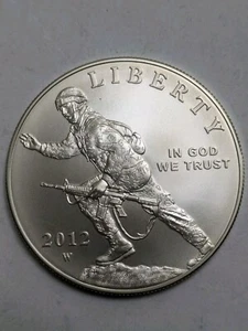 2012 -W Infantry BU Commemorative 90% Silver Dollar US Coin West Point - Picture 1 of 2