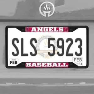 MLB - Los Angeles Angels Metal License Plate Frame Black Finish - Picture 1 of 5