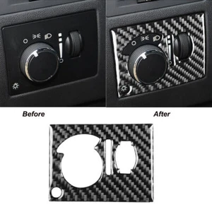 For Dodge Challenger 2008-2014 Carbon Fiber Headlight Switch Panel Cover Trim - Picture 1 of 8