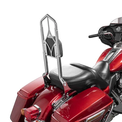 Almohadilla de respaldo estilo trono Mofun 31" alto Sissy Bar para Harley Touring 2009-2025 Foto 1 de 4