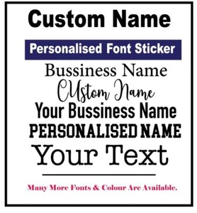 Custom Personalised Create Your Own Decal Stickers Windows Wall Your Name Text - Picture 1 of 7