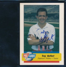 1995 Fleer ProCards Piedmont Phillies #205 Troy Hoffert signed auto autograph