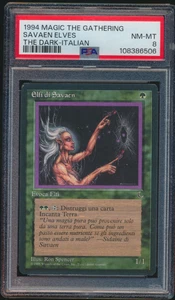 1994 Magic The Gathering Savaen Elves The Dark-Italian PSA 8 POP 1 - Picture 1 of 4
