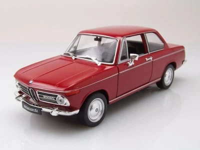BMW 2002 Ti 1968 Rosso Modellino Auto 1:24 Welly - Immagine 1 di 4