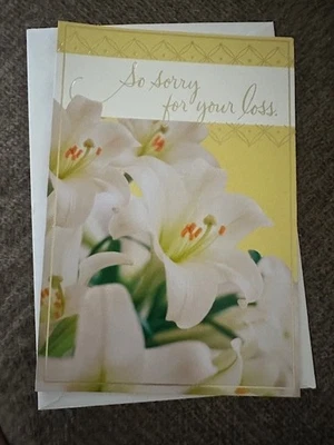 Sorry for Your Loss Difficult Times Sympathy Hallmark Greeting Card TXA75 - Image 1 of 3