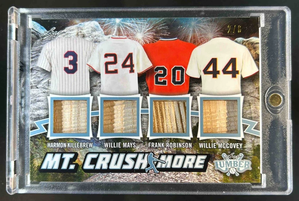 2021 Leaf Lumber Harmon Killebrew Willie Mays Frank Robinson McCovey Bat #2/6 - Image 1 of 2
