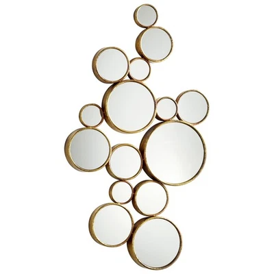 05825 Bubbles Mirror,Gold - Image 1 of 2