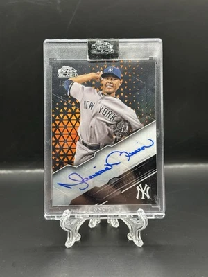 Mariano Rivera 2020 Topps Chrome Black Orange /25 Auto New York Yankees SSP - Image 1 of 2