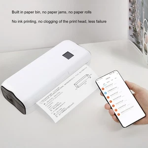 Thermal Printer 216Mm A4 Paper Wireless Bt Thermal Printer For Mobile Off AM - Afbeelding 1 van 22