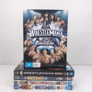 WWE Wrestlemania DVD Bundle x 5 John Cena The Rock Undertaker Brock Lesnar - Picture 1 of 24